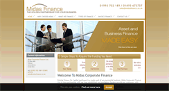 Desktop Screenshot of midascorporatefinance.co.uk